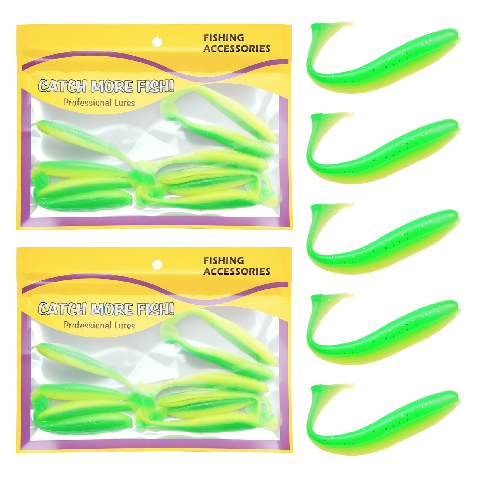 Juego de 20 señuelos de goma para lucioperca, 7 cm/2,15 g, para lucioperca y lucioperca