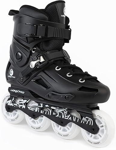 Lionix Pro HARDSHELL Patines en línea, negro, para niñas, niños, mujeres, hombres, fitness, alto rendimiento, slalom, avanzados