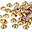 Novani Rhinestones 3000Pcs Flatback Crystal Round Loose Gemstones Glass Rhinestones for Crafts Makeup Nail Art Clothes Shoes DIY Decorations(SS8, 2.3-2.5mm,Gold)