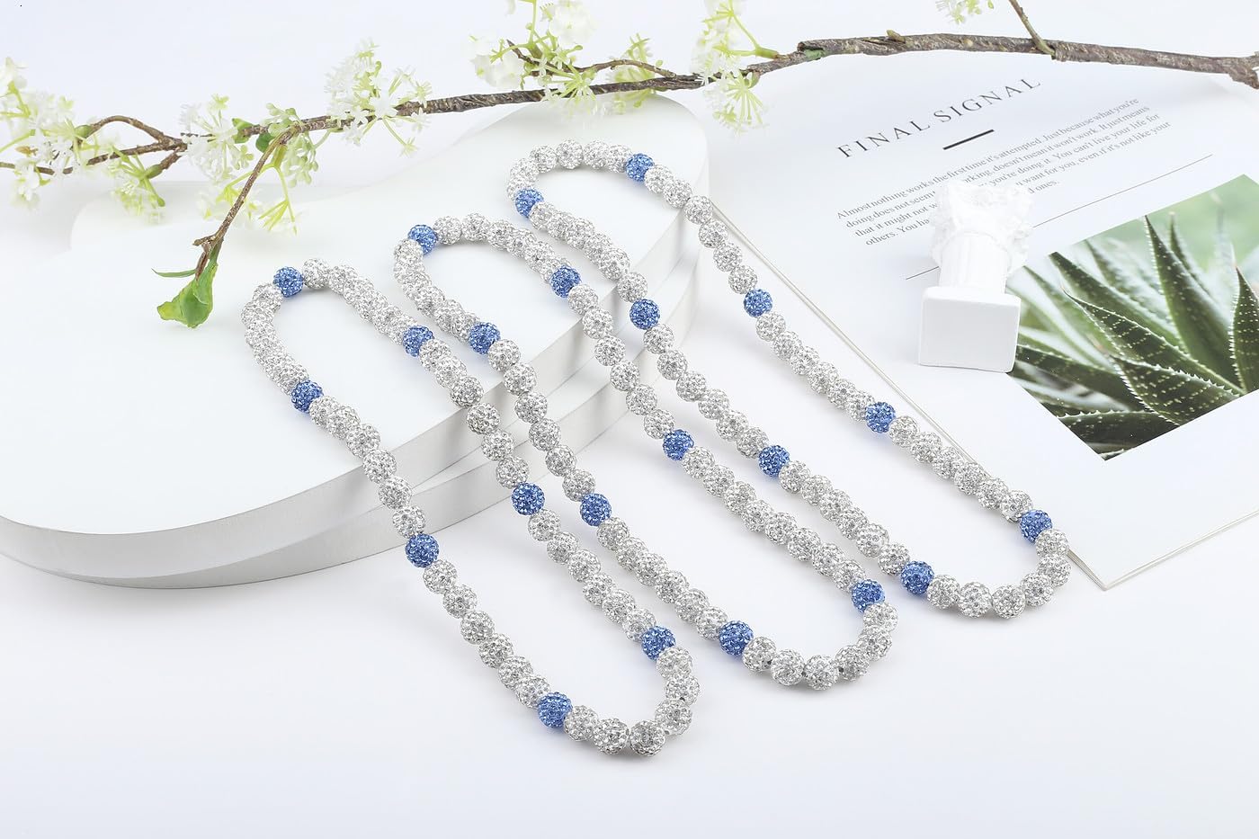 YATOJUZI Baseball Necklace for Men 16"/18"/20" Glitter Rhinestone Clay Beaded Necklace for Men Shiny Cool Baseball Accessories Drip Necklaces Gifts for Players Team Lovers - Image 6