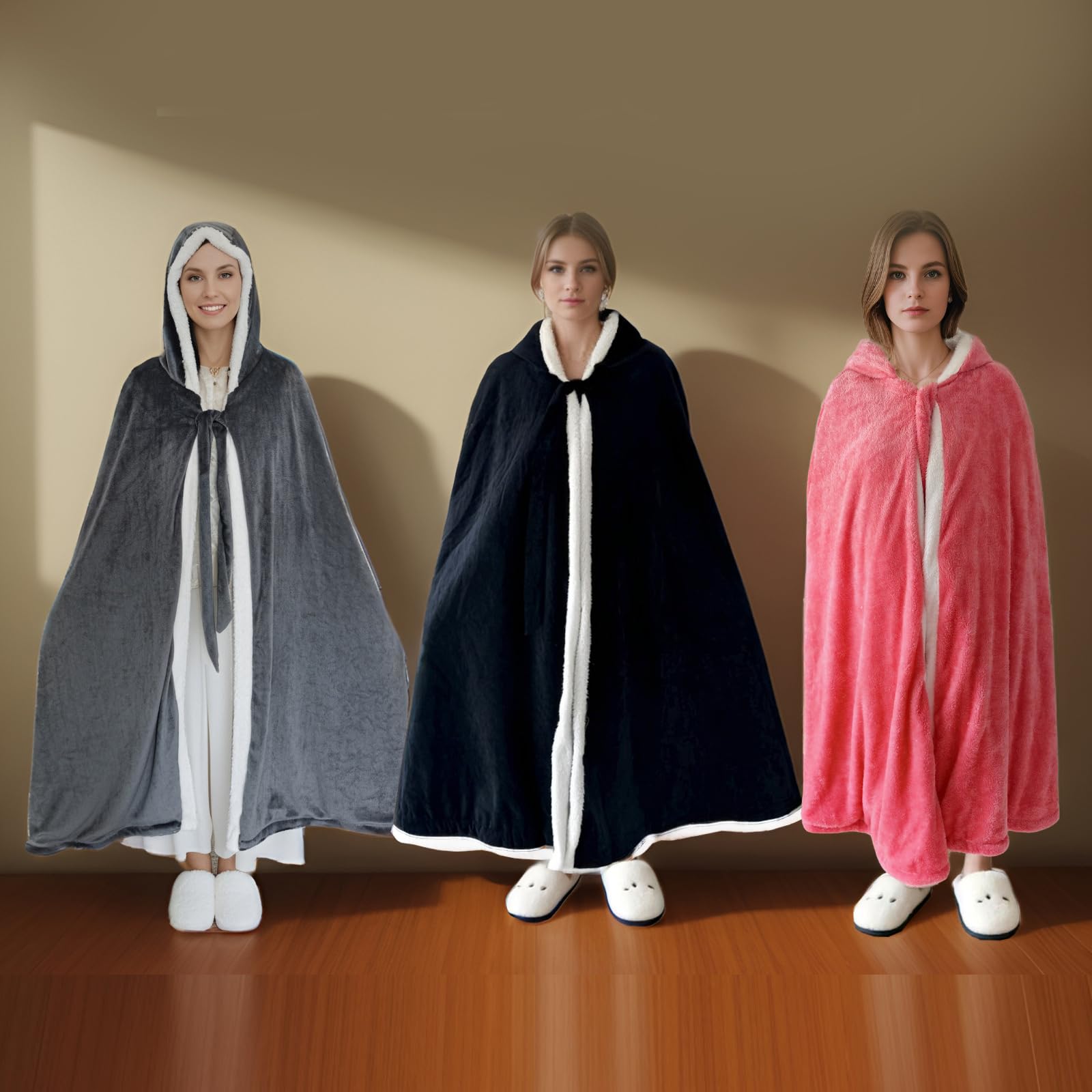 Poręczny elektryczny płaszcz i koc grzewczy, szal do owijania, szary, poziomy 20–55 ℃ regulowana temperatura ogrzewania i automatyczny timer 1–12 godzin, wyświetlacz LCD, można prać w pralce