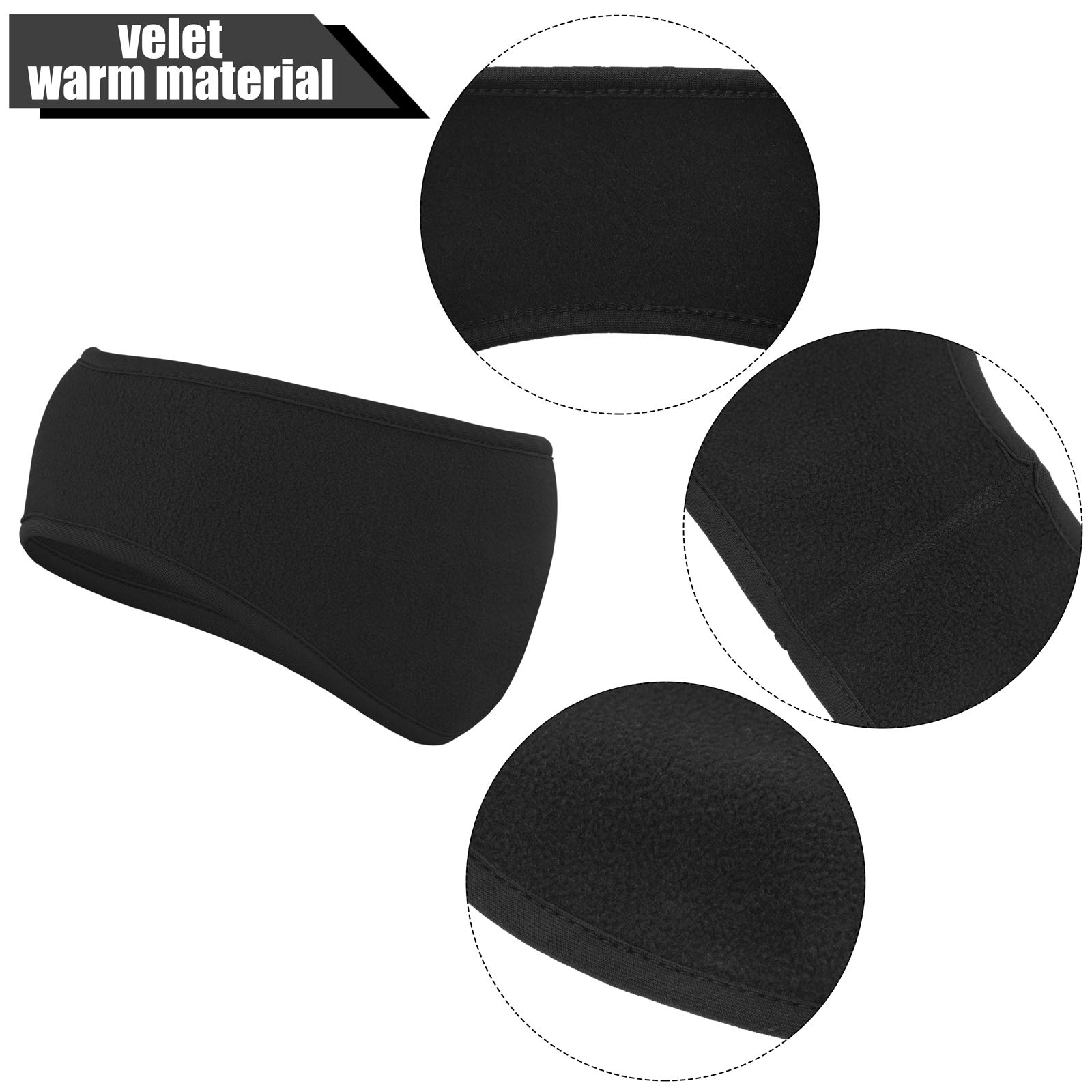 URATOT 4 Pieces Ear Warmer Headbands Winter Ear Warmers Headband for Men and Women Outdoor Fitness Headbands 1
