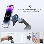 OM Magnetic Mount for DJI Osmo Mobile 8/7P/7 Gimbal Stabilizer, Double-sided Magnetic Quick-Release Mount Retractable Extension for MagSafe Phone Compatible with OM Multifunctional Tracking Module