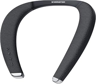 Monster Boomerang Petite Neckband Bluetooth Speakers, Neck Speaker with 15H Playtime, aptX High Fidelity 3D Stereo Sound, Low Latency, Built-in Mic, IPX5 Waterproof Speaker for Home Outdoor