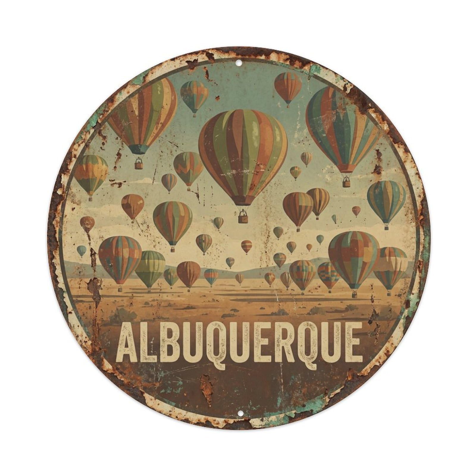 Tgrcjimh Style Metal Tin Sign Usa Retro Travel Albuquerque