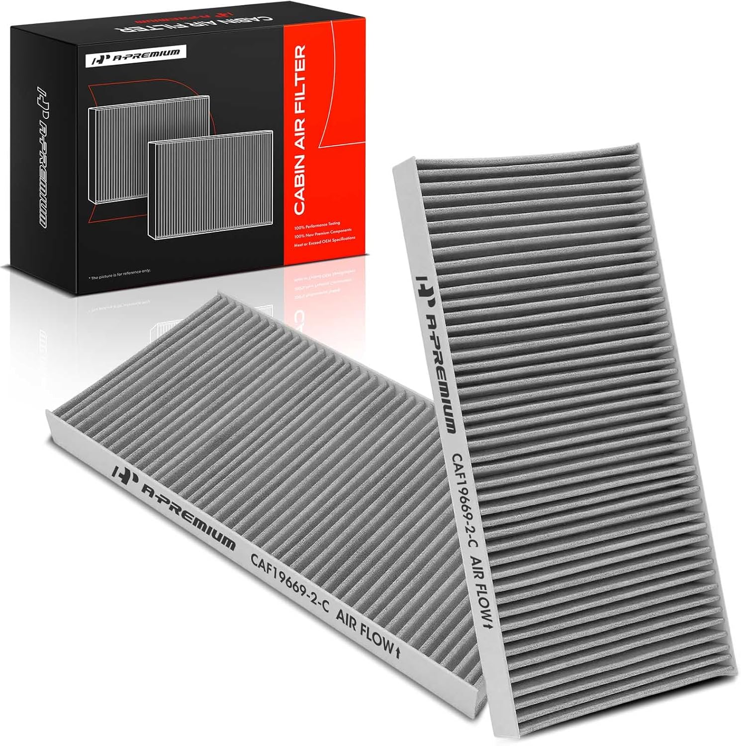 A-Premium 2-PC Cabin Air Filter Compatible with Volkswagen ID.4 2021 2022 2023, BATTERY EV