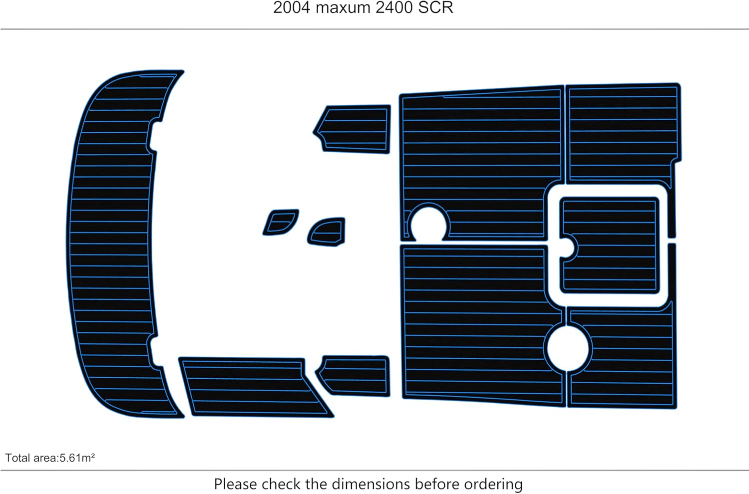 2004 maxum 2400 SCR Cockpit Swim platform 1/4” 6mm EVA foam Faux Teak Deck Surfing Boat Fishing Boat Motorcycle Hurts seadek Non-slip mat marine Floor