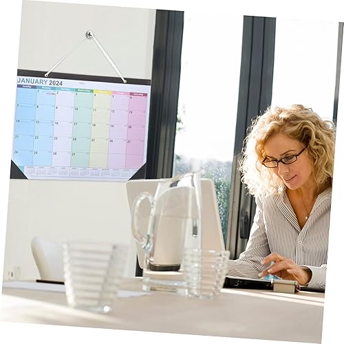 Miniatura 5 de VILLCASE Wall Calendar Decor Schedule Calendar Multipurpose Calendar 2024 Schedule Planner Calendar English Agenda Calendar Month Calendar Wall