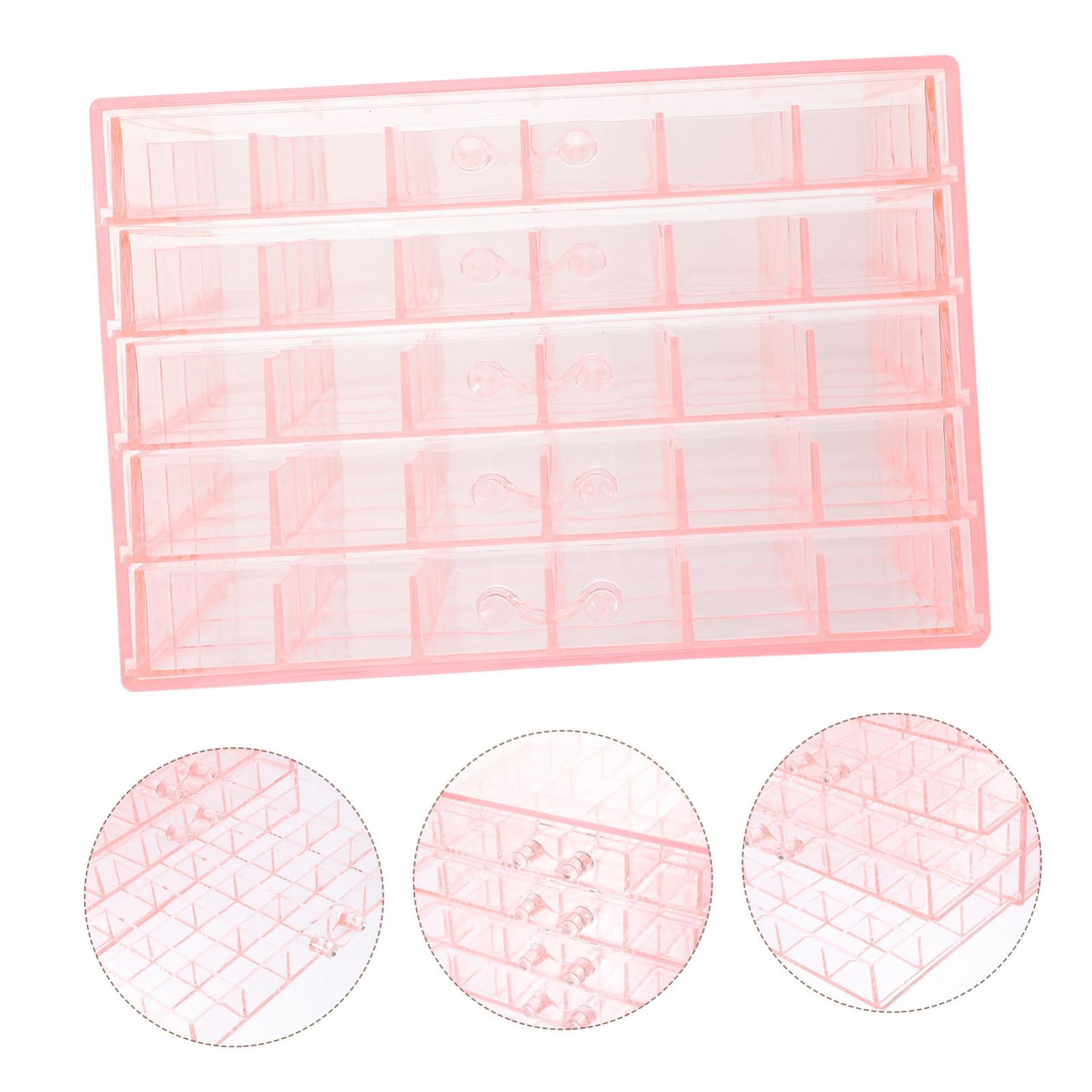 ULTECHNOVO Joyero Organizador Multicapa Rosa de Ps para Almacenamiento