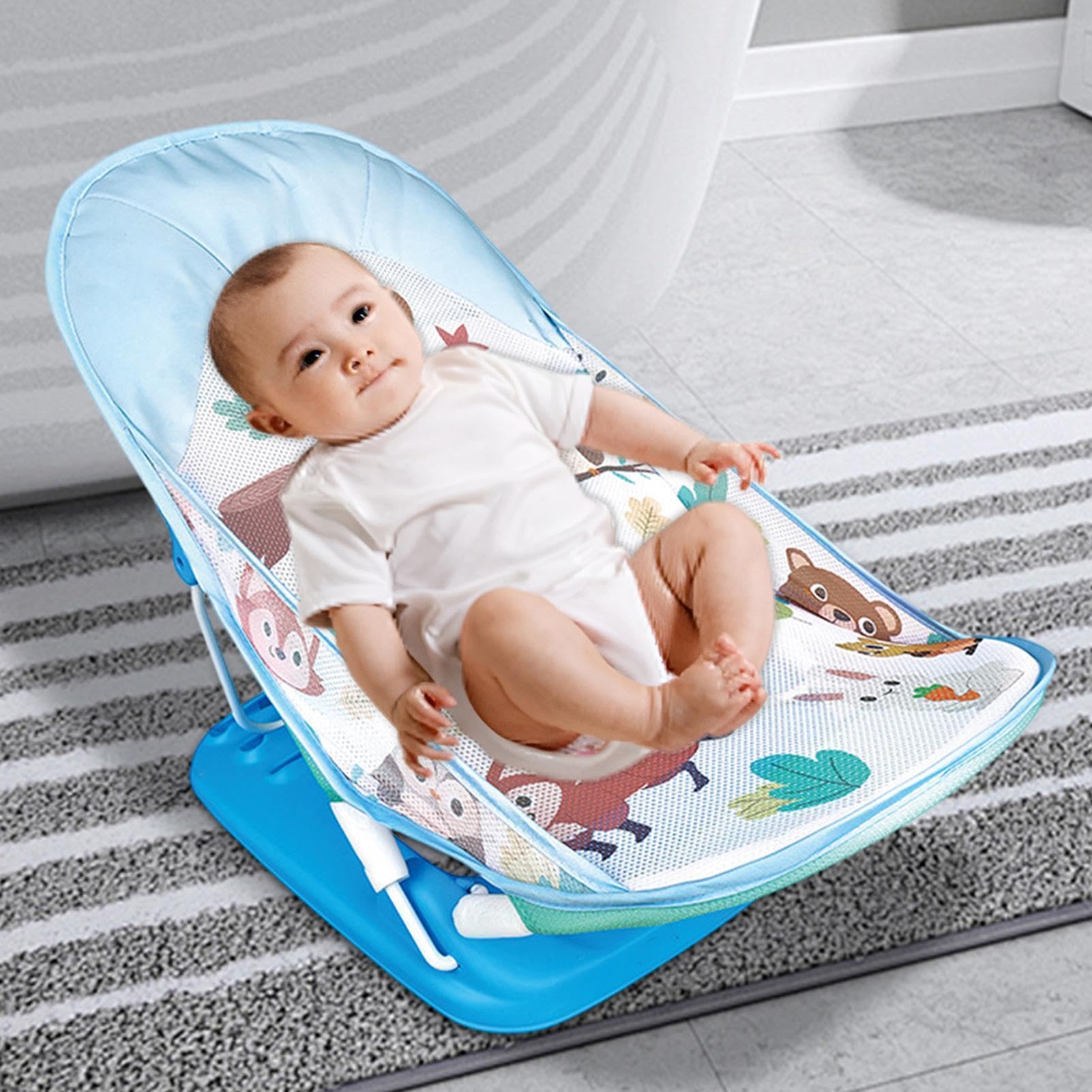Seggiolino Da Bagno Pieghevole Per Bambini Seduta Pieghevole Per Bagno | Vaschetta da Bagno Supporto Pieghevole Vasca Neonato, Seggiolino Da Bagno , Rete Supporto Doccia Vasca, Per Famiglia E