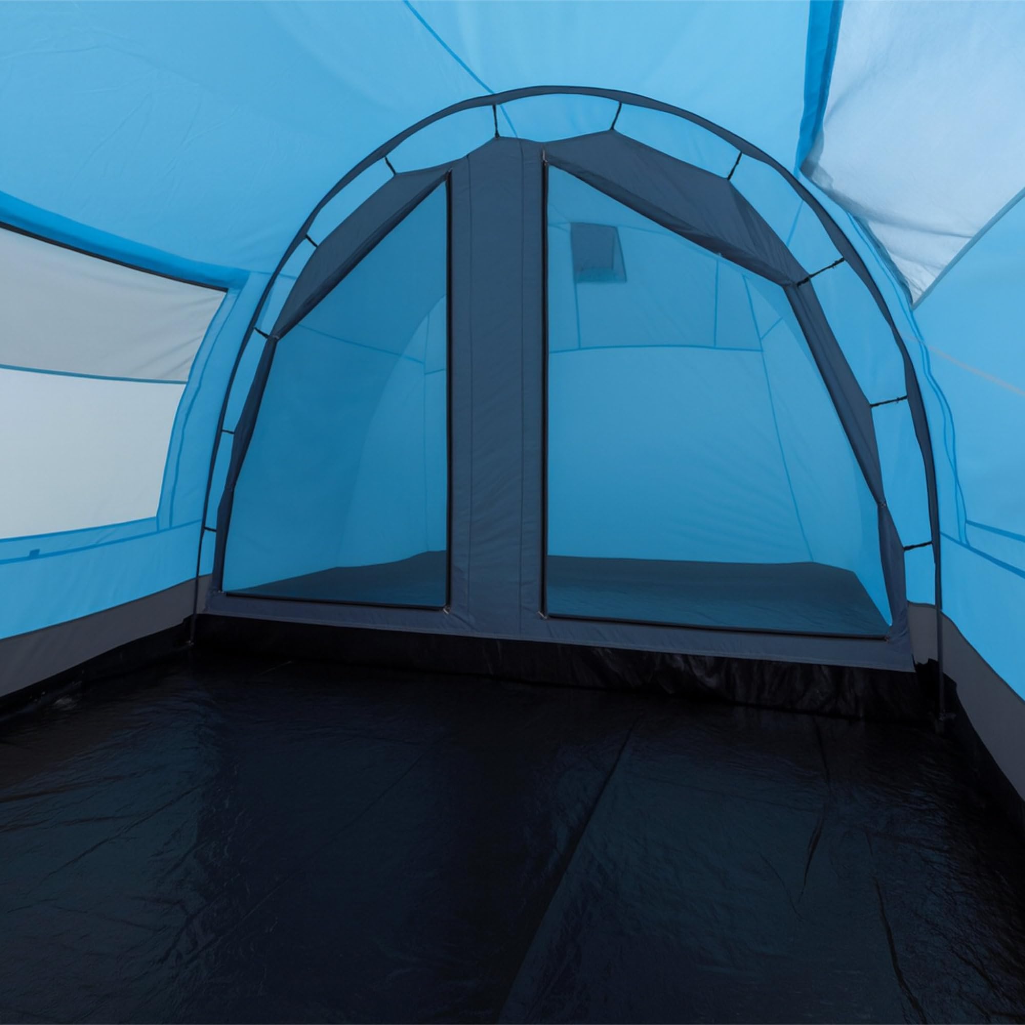 CampFeuer Zelt Relax4 für 4 Personen | Variables Tunnelzelt mit großem Vorraum, 5000 mm Wassersäule | Abtrennbare Schlafkabine | Gruppenzelt, Campingzelt, Familienzelt