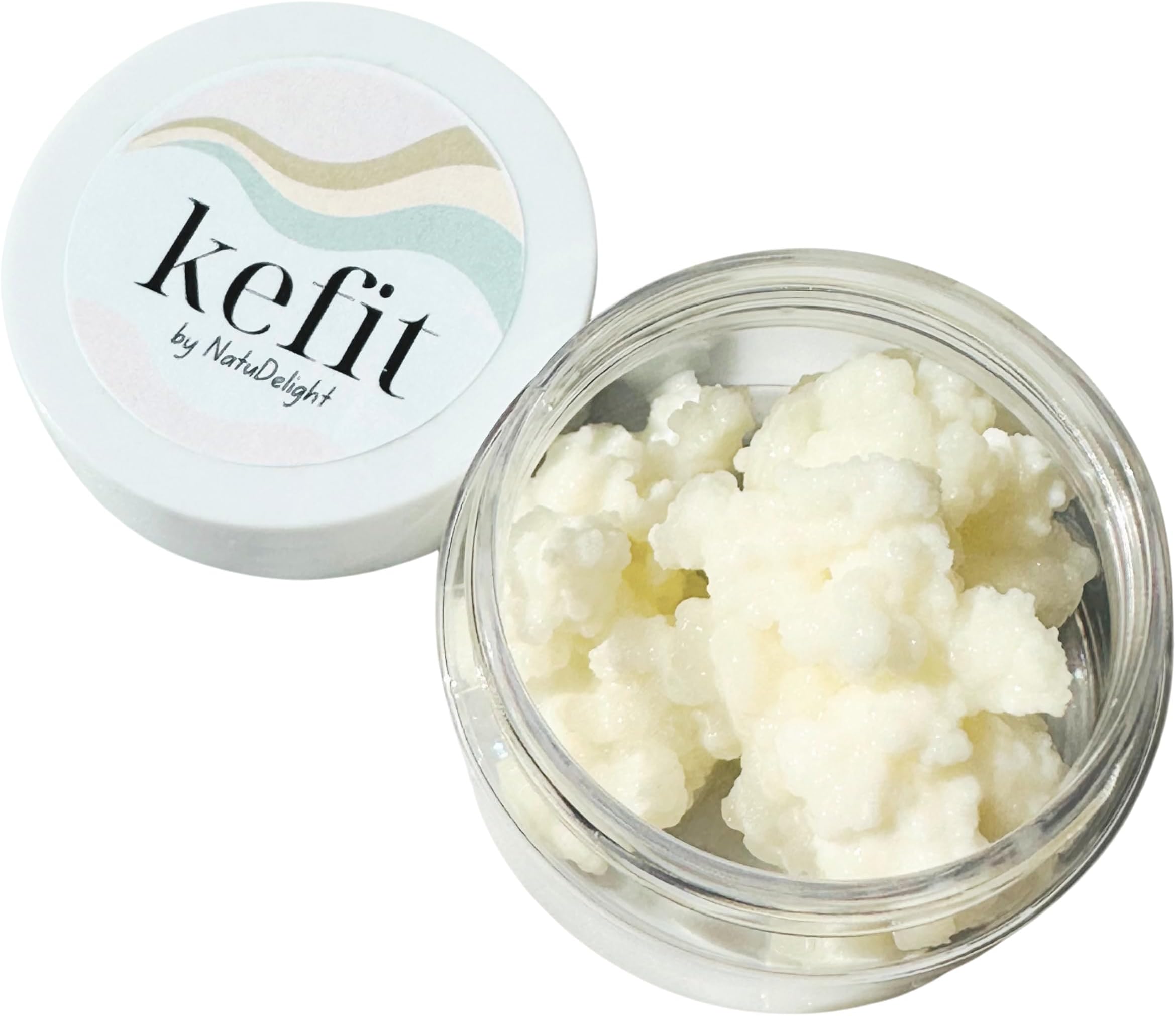 Kefir Grains, Kefit by NatuDelight 1 TBSP of FreshMilk Kefir Grains, Live Active Kefir Starter Cultures, Homemade Kefir Milk, Pajaritos Bulgaros de Leche, Milk Kefir Ferment at home Kit.