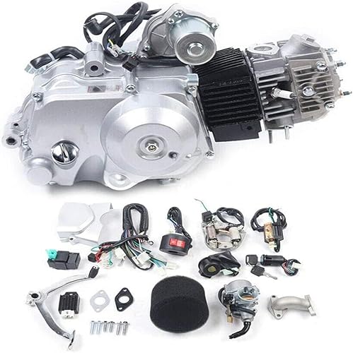 Vista 10 de Motor de 110 cc de 4 tiempos, motor de cilindro único enfriado por aire para ATV, transmisión automática, arranque eléctrico, motor de 2 válvulas