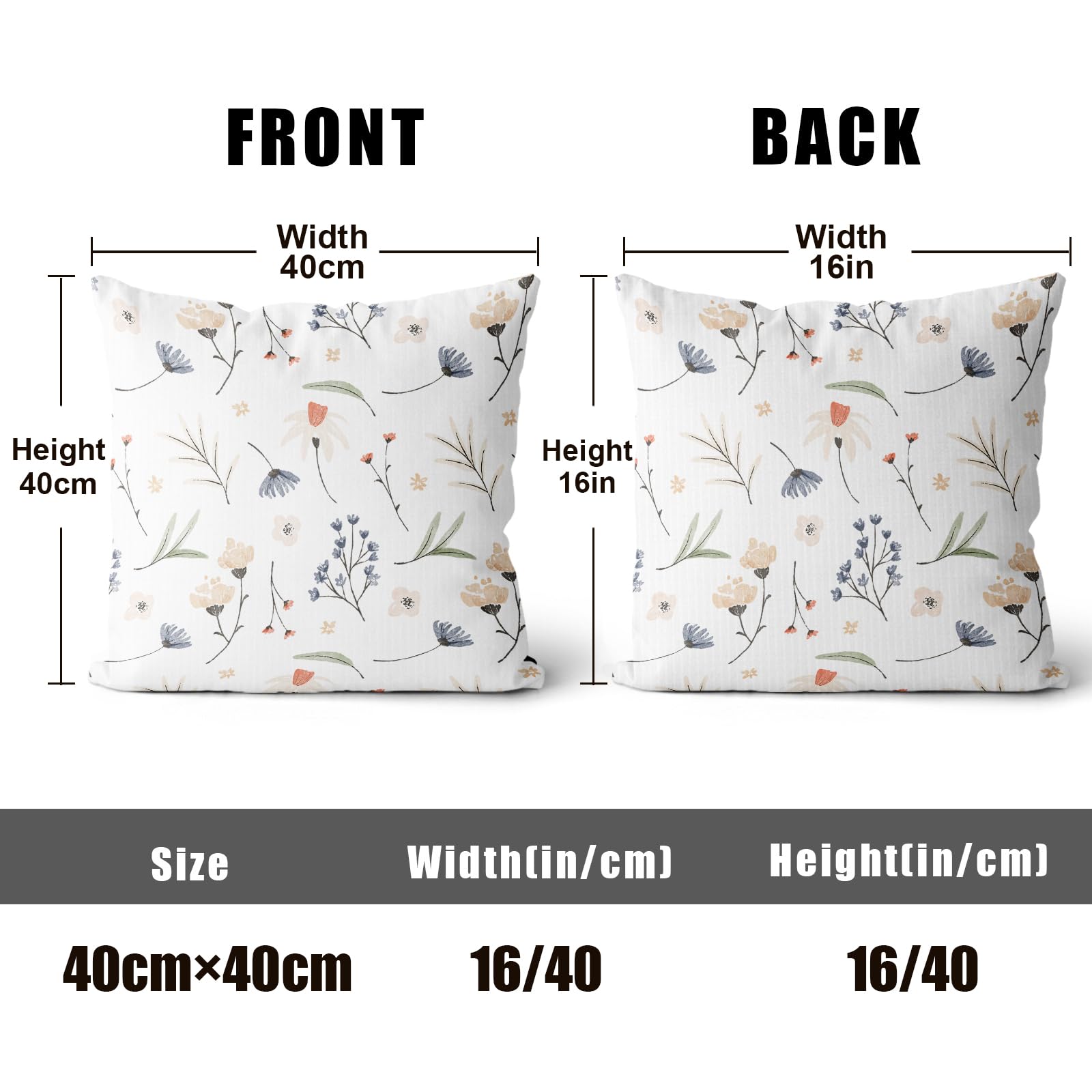 XPHZZL Cushion Cover 2 Pack 40 x 40 cm - Image 2