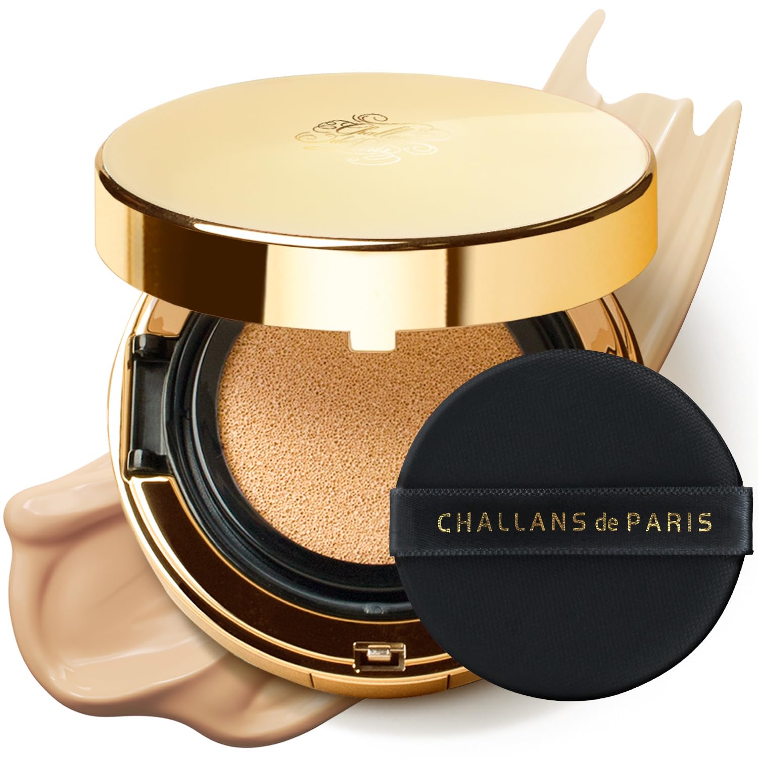 [CHALLANS de PARIS] Cushion de Aqua EX – Dewy Glow Cushion Foundation, Natural Radiance & Hydration, Buildable Coverage, Lightweight Cream Texture, 23 Natural Beige, 0.53 oz
