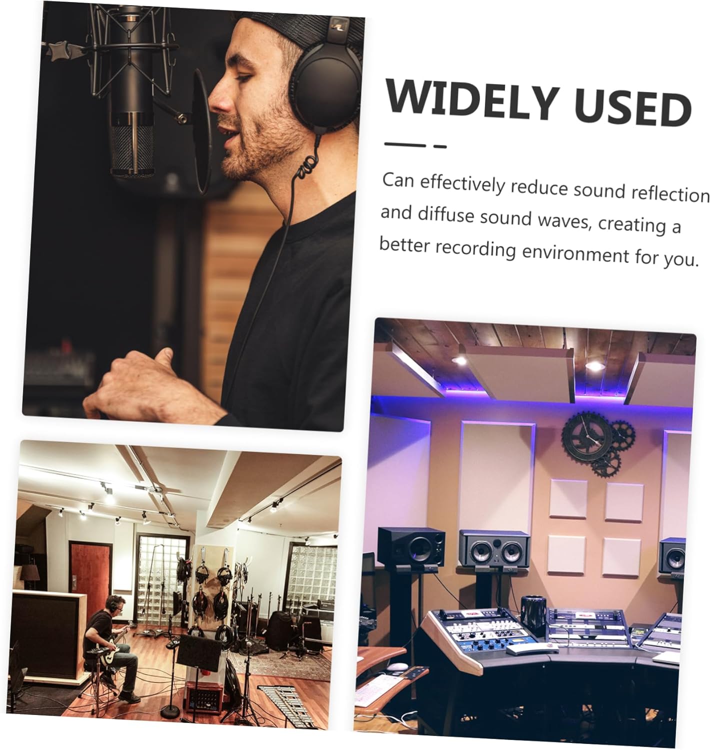 3-Piece U-Shaped Mic Windscreen Filter Windscreen for Microphone Isolation and Noise Reduction Suitable for Studio Recording and Podcasting