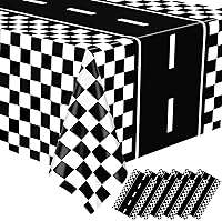 Vista 75 de WNINK Paquete de 6 manteles desechables negros de 54 x 108 pulgadas, para barbacoa, cumpleaños, picnic, despedida de soltera, compromiso, boda