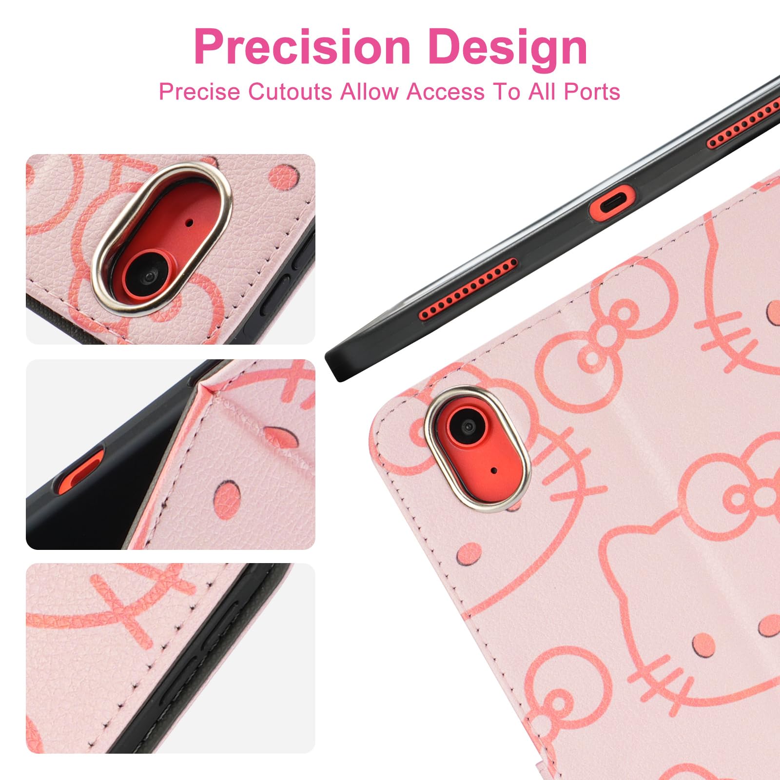 JOYSHELL Urocze etui z motywem kreskówkowym na iPada 10. generacji 10,9 cala (2022), iPada (A16) 11. generacji 11 cali (2025), etui folio Smart Cover dla dzieci i dziewcząt z uchwytem na ołówki