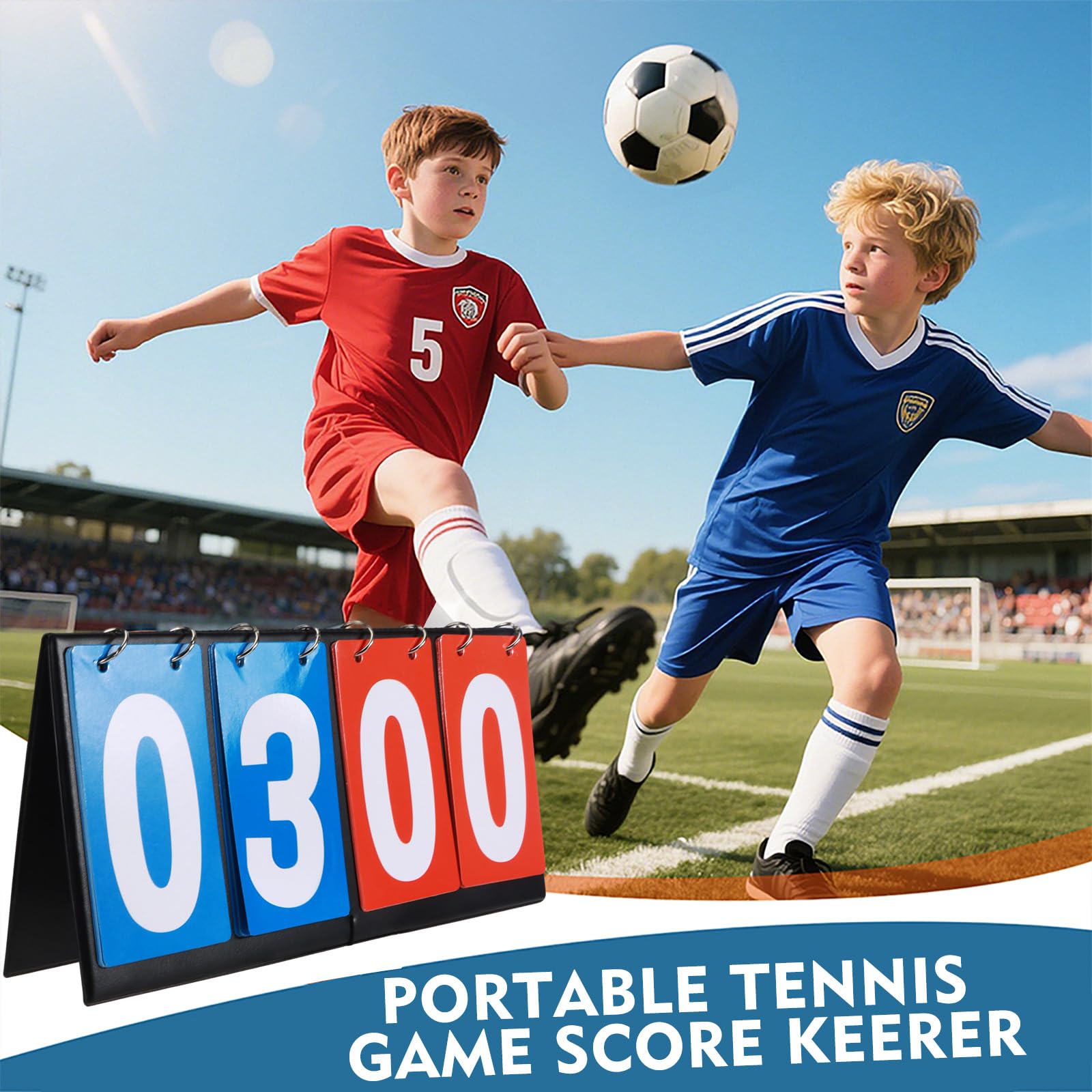 Tabellone Segnapunti,Segnapunti Sportivo Multifunzionale a 4 Cifre, Tabellone Segnapunti Portatile, Multifunzione Riutilizzabile per Ping Pong, Basket, Badminton, Pallavolo