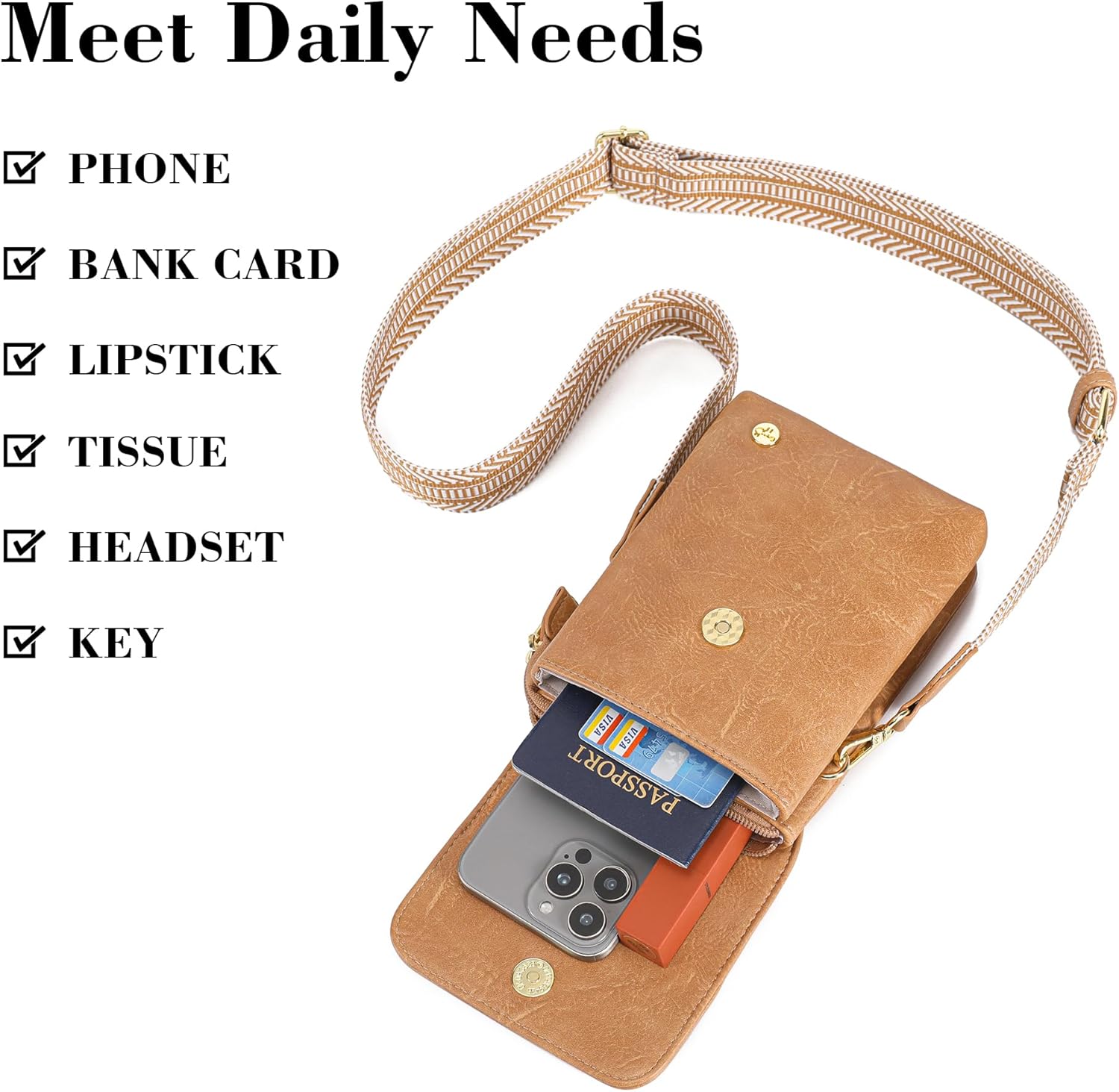 MINICAT Small Crossbody Bags for Women Cell Phone Bag Vegan Leather Cross Body Purse Wallet Purses - Image 6