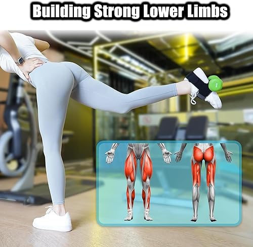 Miniatura 3 de Fijación de pie con mancuernas, entrenador Tibialis, pesas ajustables para tobillos, entrenamientos de piernas en casa para flexores de cadera,