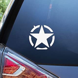 Natrire Car Tank Sticker Allied Star Silhouette Schwarz Matt Us Army Wh WWII Decal for Wall Car Laptop Caravan Tank Plane - coolthings.us