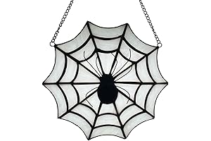 Halloween Stained Glass Spider Suncatcher