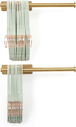 Organizador apilable para colgar ropa, multifuncional, para montaje en pared, organizador de almacenamiento, 2 piezas de acero inoxidable largo para