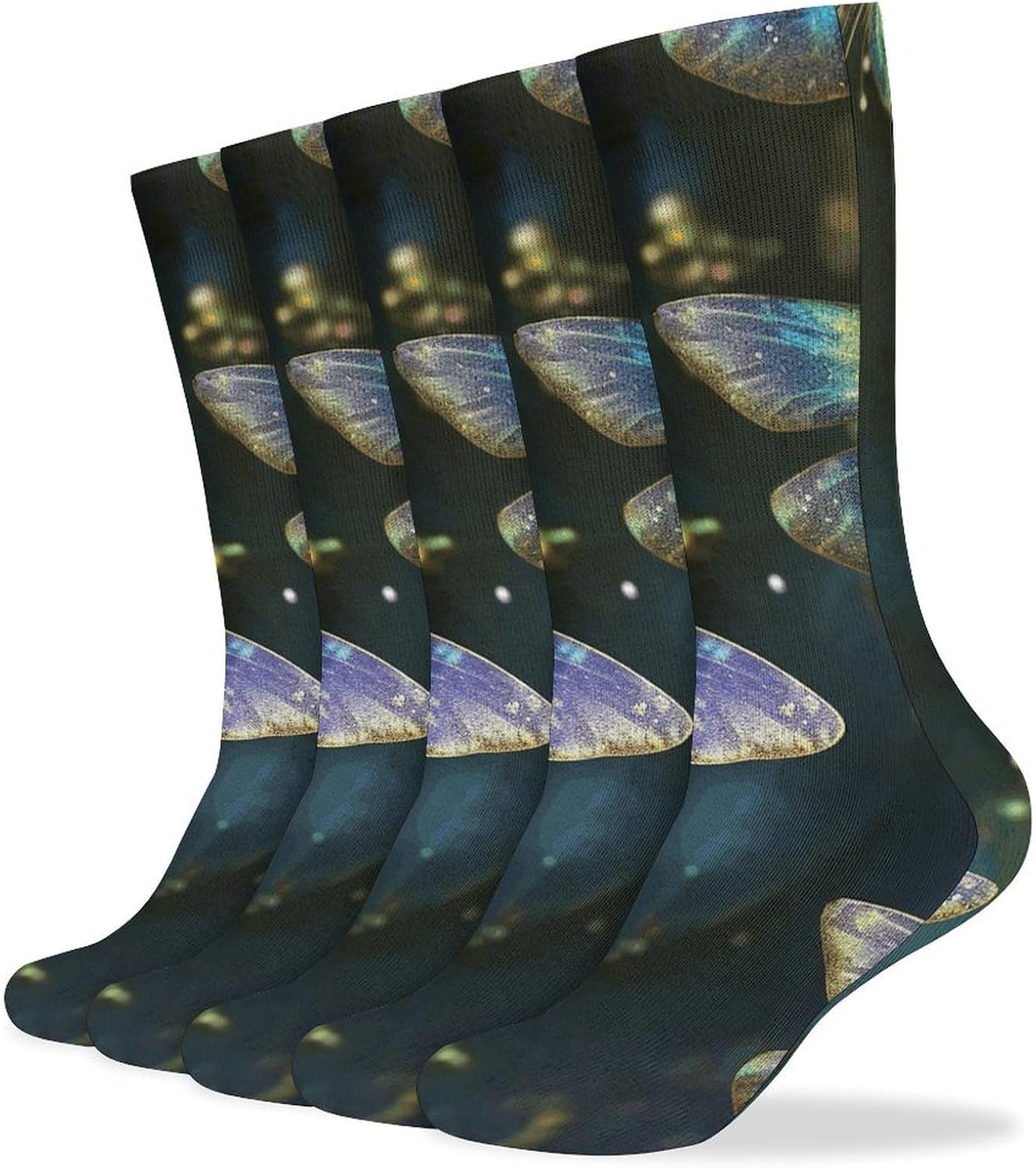 Dragonfly Knee High Socks Cozy Knee High Socks Soft Mid-Length Sock for All Seasons Daily Wear Adult