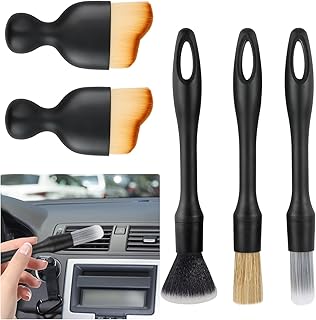 VFANDV Car Detailing Brush, Pack of 5 Car Cleaning Brush, Car Interior Dust-Sweeping Soft Brush, Detailing Brush Set, Dust...
