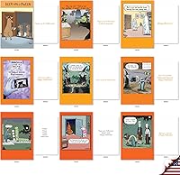 Vista 4 de NobleWorks Juego de 36 tarjetas de felicitación histéricas de Halloween con sobres de 5 x 7 pulgadas (36 diseños, 1 cada uno) Joke O'Lanterns