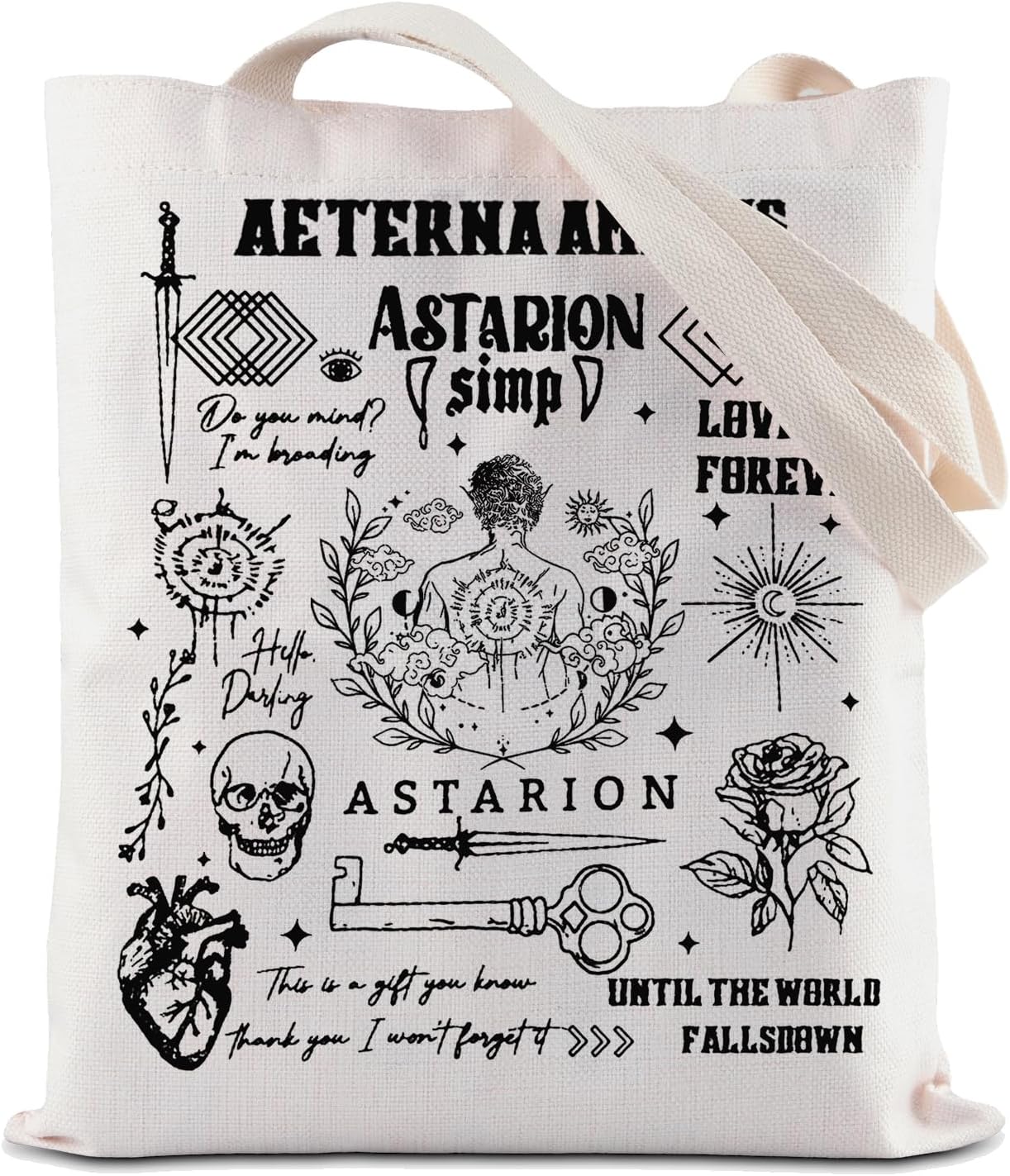 BG3 Astarion Tote Bag BG3 Merch Astarion Inspired Reusable Grocery Shopping Bag Astarion Dark Humor Gift