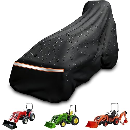 Tractor Cover,Tractor Covers Waterproof Heavy Duty with Storage Bag(189L x 76 W x 86 H in)，600D Oxford Cloth Waterproof Universal Cover,UV Protection, Dustproof-All Weather Protection