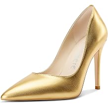 Castamere Womens Stiletto High Heel Pointed Toe Pumps Slip-on Casual Basic Classic 3.9 Inches Heels