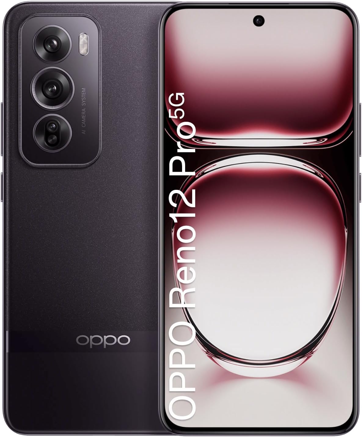 Smartphone IA OPPO Reno12 Pro 5G Desbloqueado, Octa-core 12+512GB Teléfono, Cámara AI 50+8+50MP, 120Hz Pantalla 3D AMOLED de 6,7”, SUPERVOOC 80W, Batería 5000mAh, Dimensity 7300, Vídeo 4K, NFC, Marrón