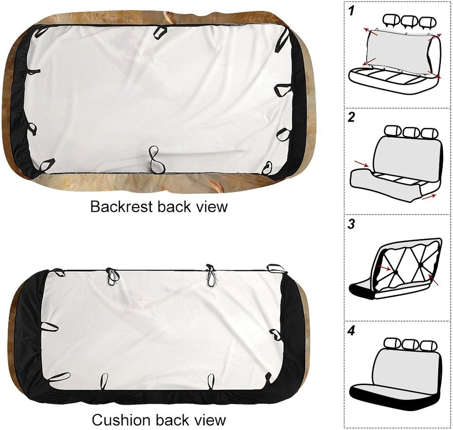 Ballet Dancer Car Seat Cover Print Rear Bench Seat Cover Car Seat Protector Car Interior Accessories for Women Men