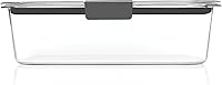 Vista 4 de Rubbermaid Brilliance - Recipiente para almacenamiento de alimentos, grande, 9.6 tazas Transparente Paquete de 2