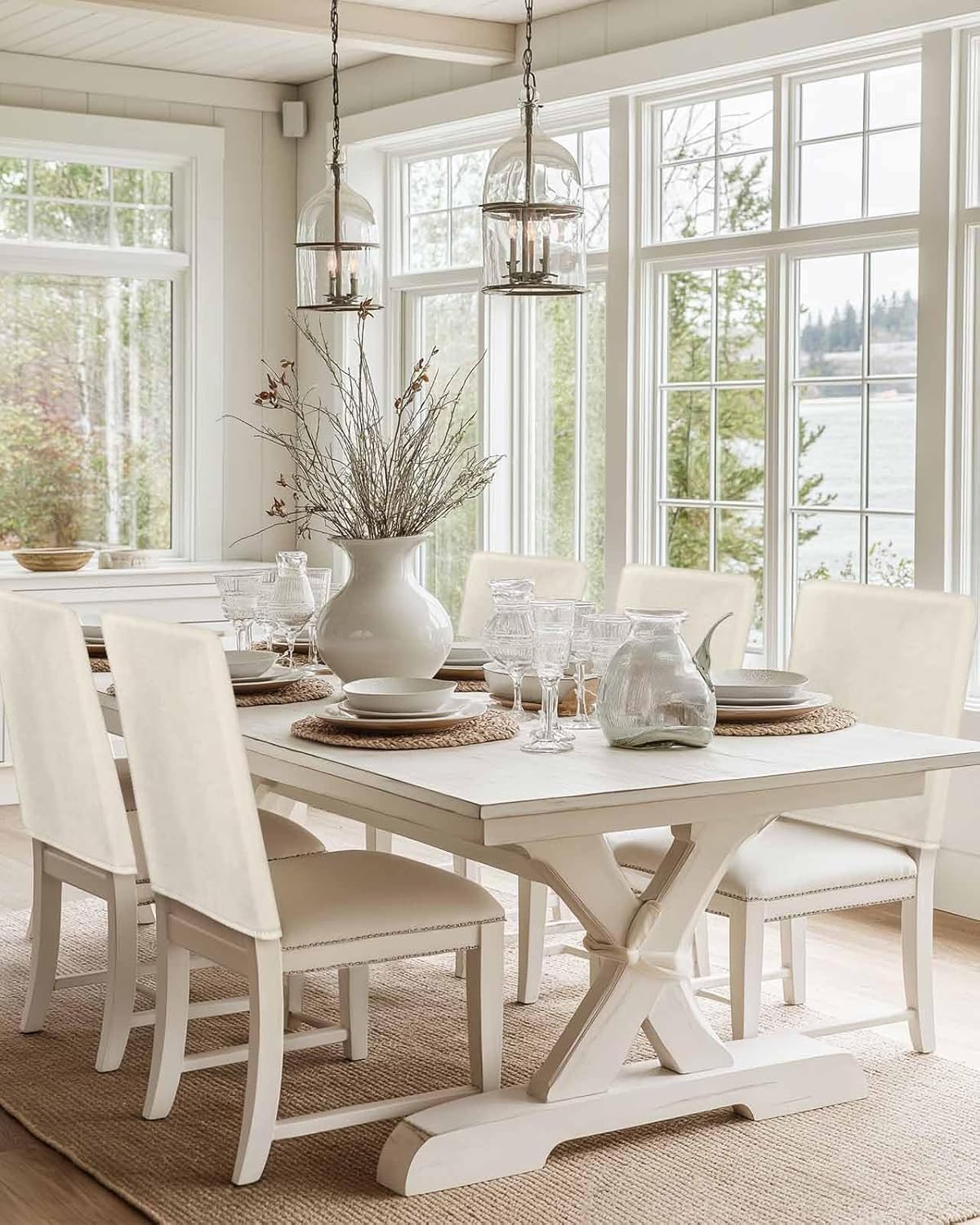 Beige Chair Back Covers for Dining Chairs, Modern Abstract Back Chair Covers Set of 6, Washable Removable Minimalist Pure Soild Color Art Kitchen Chair Slipcover Protector for Holiday Party Decor