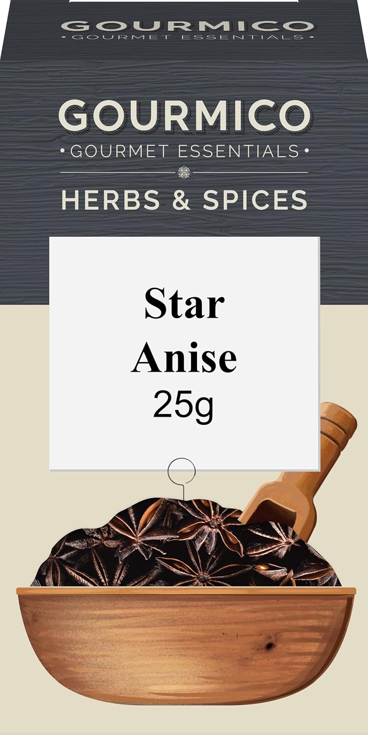 GOURMICO Whole Star Anise Pods, Ideal to Spice Up Soups, Stews & Braising Broths or Partnered