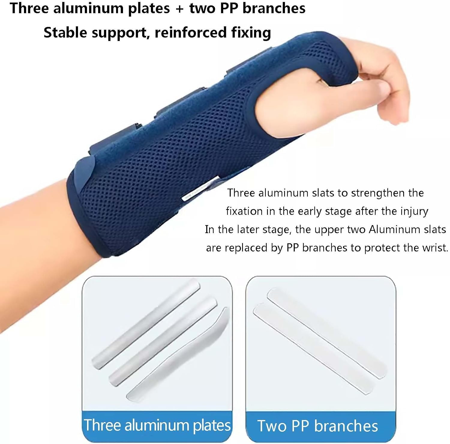 Férula De Muñeca para El Síndrome del Túnel Carpiano, Soporte De Muñeca Ajustable con Férulas De Aleación De Aluminio, para Soporte De Manos Y Muñecas Y Alivio del, Left Hand, L