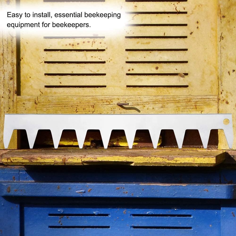 Zerodis Beehive Frame Strip, Stainless Steel Strips Bee Box Spacing Tool for Spacing Bee Frames Evenly in a 10 Frame Honey Super Box