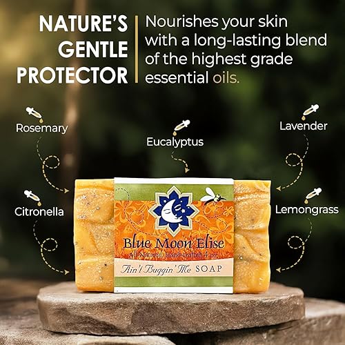 Miniatura 2 de Ain't Buggin Me - Jabón de citronela para hombres y mujeres, jabón natural hecho a mano con aceites esenciales de citronela puros, barra de jabón