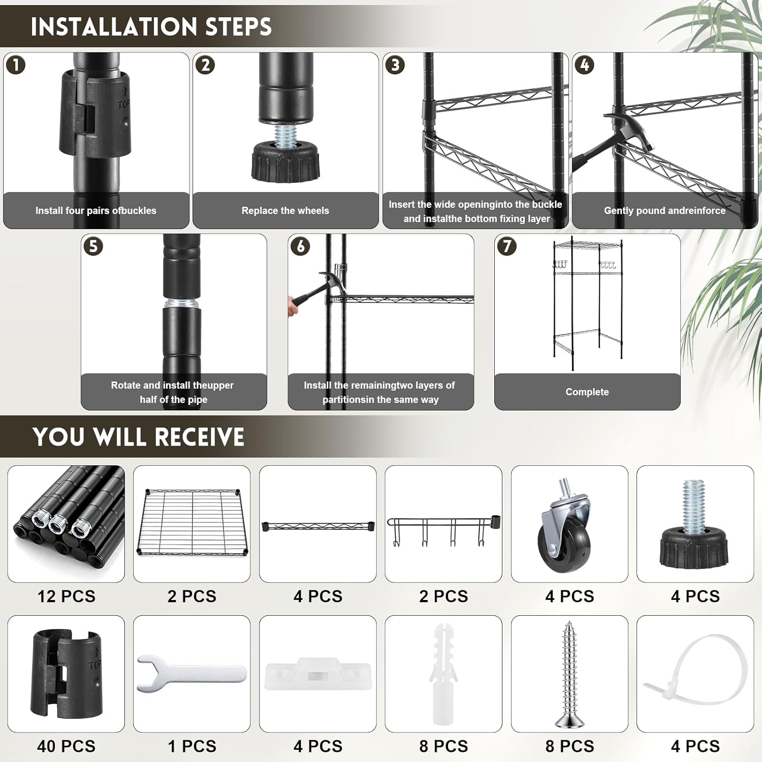 Sararoom Mini Fridge Shelf with Storage, 2-Tier Height Adjustable Mini Fridge Stand, Microwave Stand Multifunctional Rack with 4 Castor Wheel for Kitchen Dorm Office, 52” H x 24” W x 18” D, Black