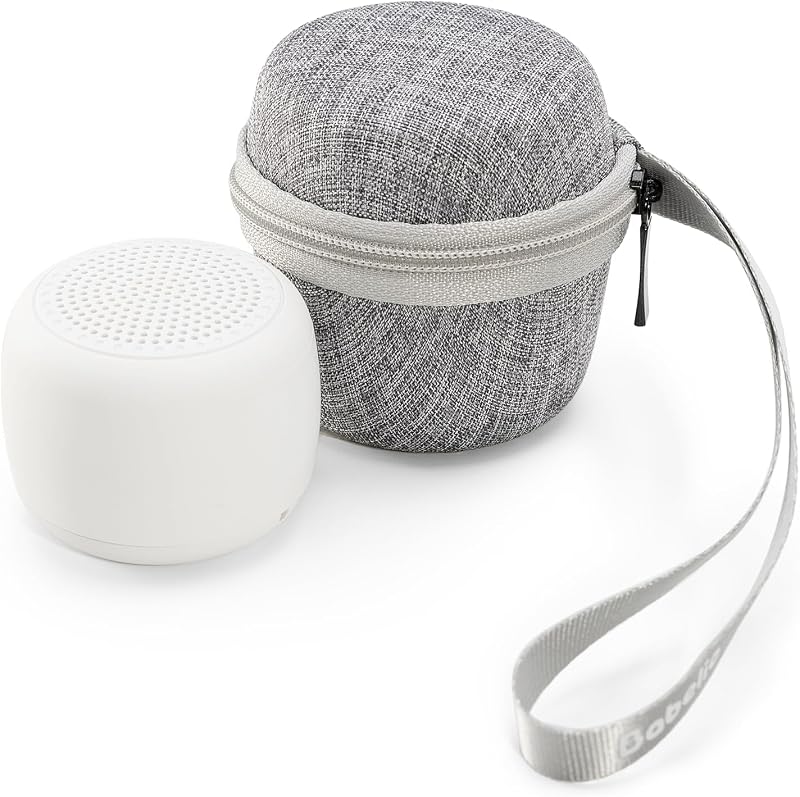Portable White Noise Machine + Travel Case in Grey, for Adults Kids Baby