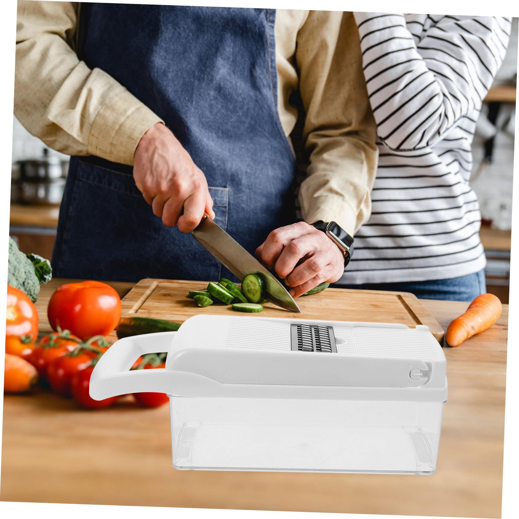 1juego Cortadora De Verduras Multifuncional Rallador Para Cebolla Cortador De Patatas y Zanahorias Fácil De Limpiar Utensilio De Cocina Versátil Para Preparar Ensaladas y