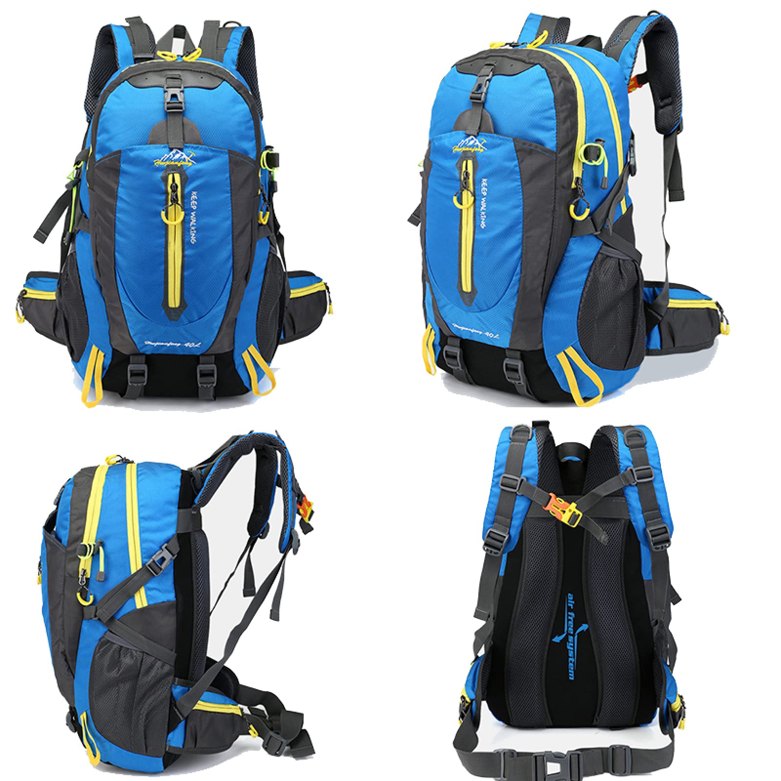 Mochila de viaje deportiva de senderismo de gran capacidad impermeable de 40L, bolsas de escalada al aire libre, mochila de camping unisex para hombres y mujeres