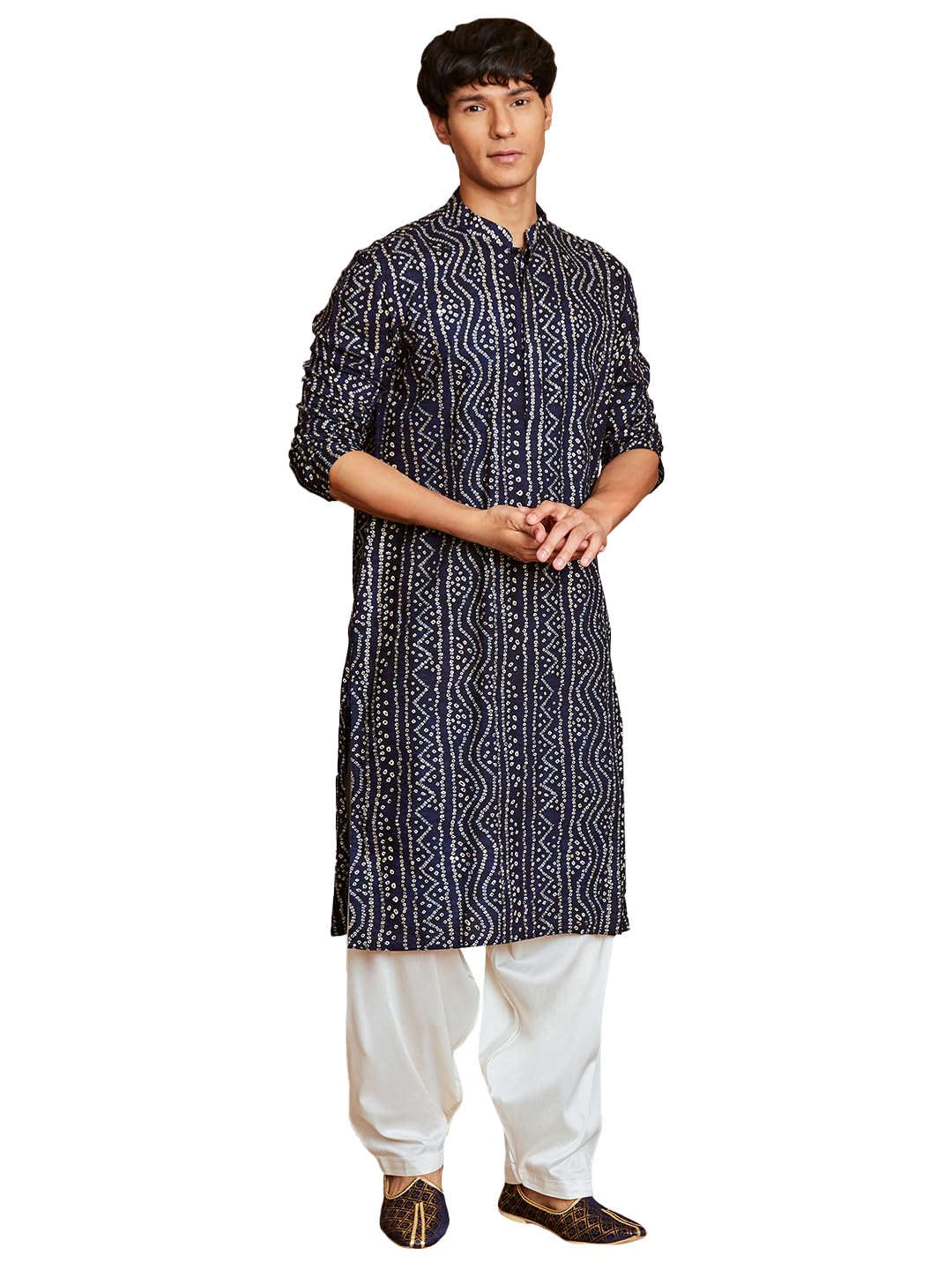 Men's Summer Cotton Bandhani Printed Kurta & Patiala Set – Ethnic Wear for Festive & Cultural Events