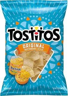 Tostitos Original Restaurant Style Tortilla Chips, Party Size 17oz Bag - Crisp Snack for Dips & Gatherings