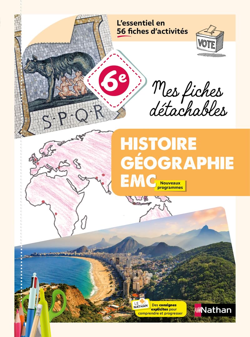 Histoire Géographie 6ème - Mes fiches détachables - 2026