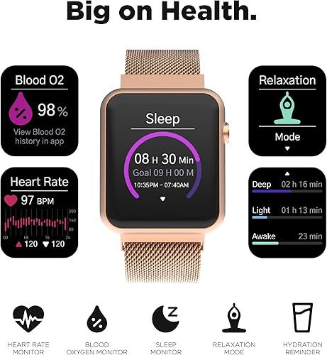 Miniatura 3 de iTouch Air 4 Smartwatch - Monitor de actividad física, monitor de frecuencia cardíaca, esfera de reloj personalizable, rastreador de actividad y